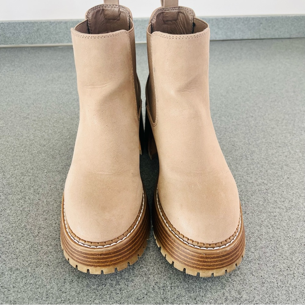 Tan MIA Faux Leather Ankle Boots